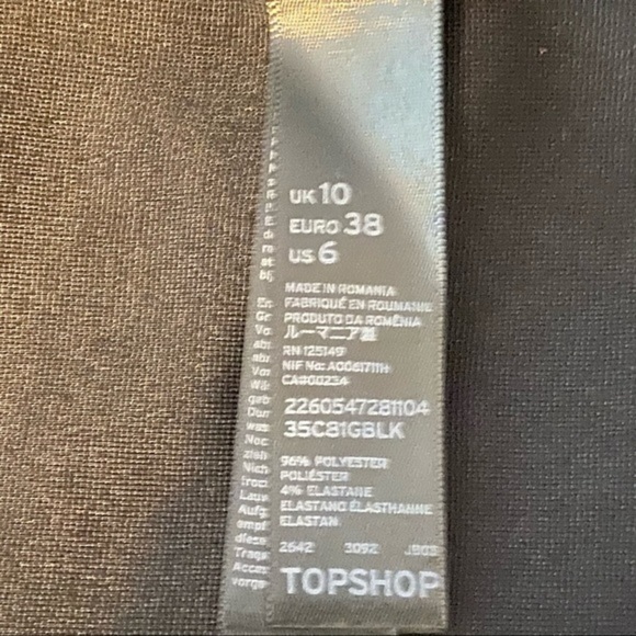 Topshop Black Halter Fitted Dress - Picture 7 of 7